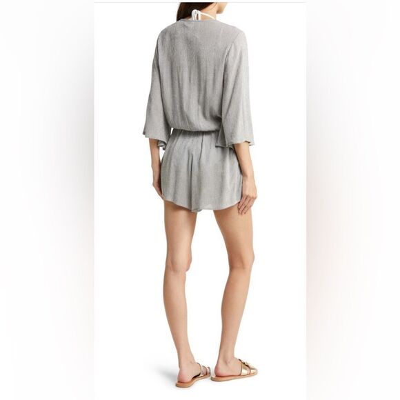 Elan Stripe Coverup Romper - Picture 2 of 5